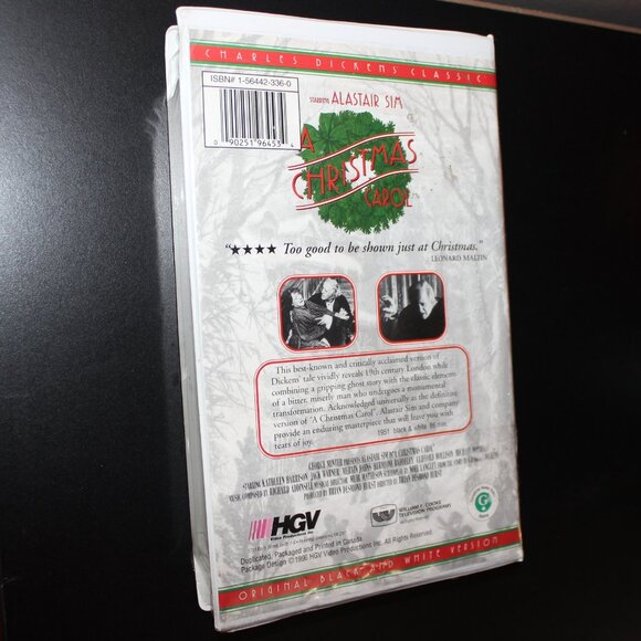 3/$28❤️new 1951 A CHRISTMAS CAROL Original Black & White VHS 1996 Alastair Sim - Picture 2 of 3